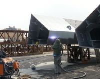 橋樑電弧鋅鋁熔射防蝕工程施作